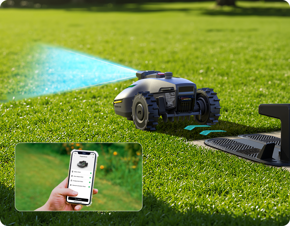 hauteur de coupe Mammotion robot tondeuse