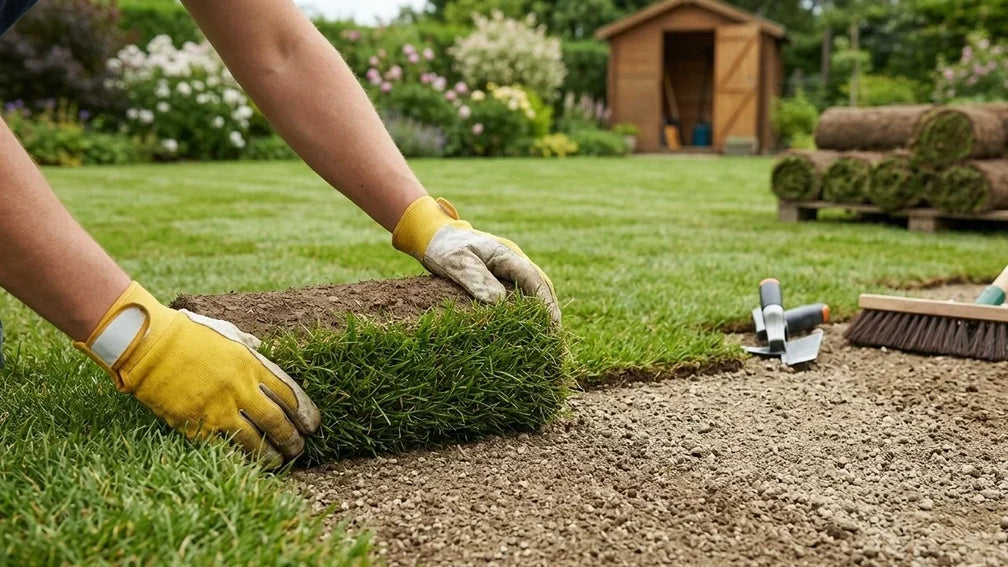 poser du gazon en rouleau