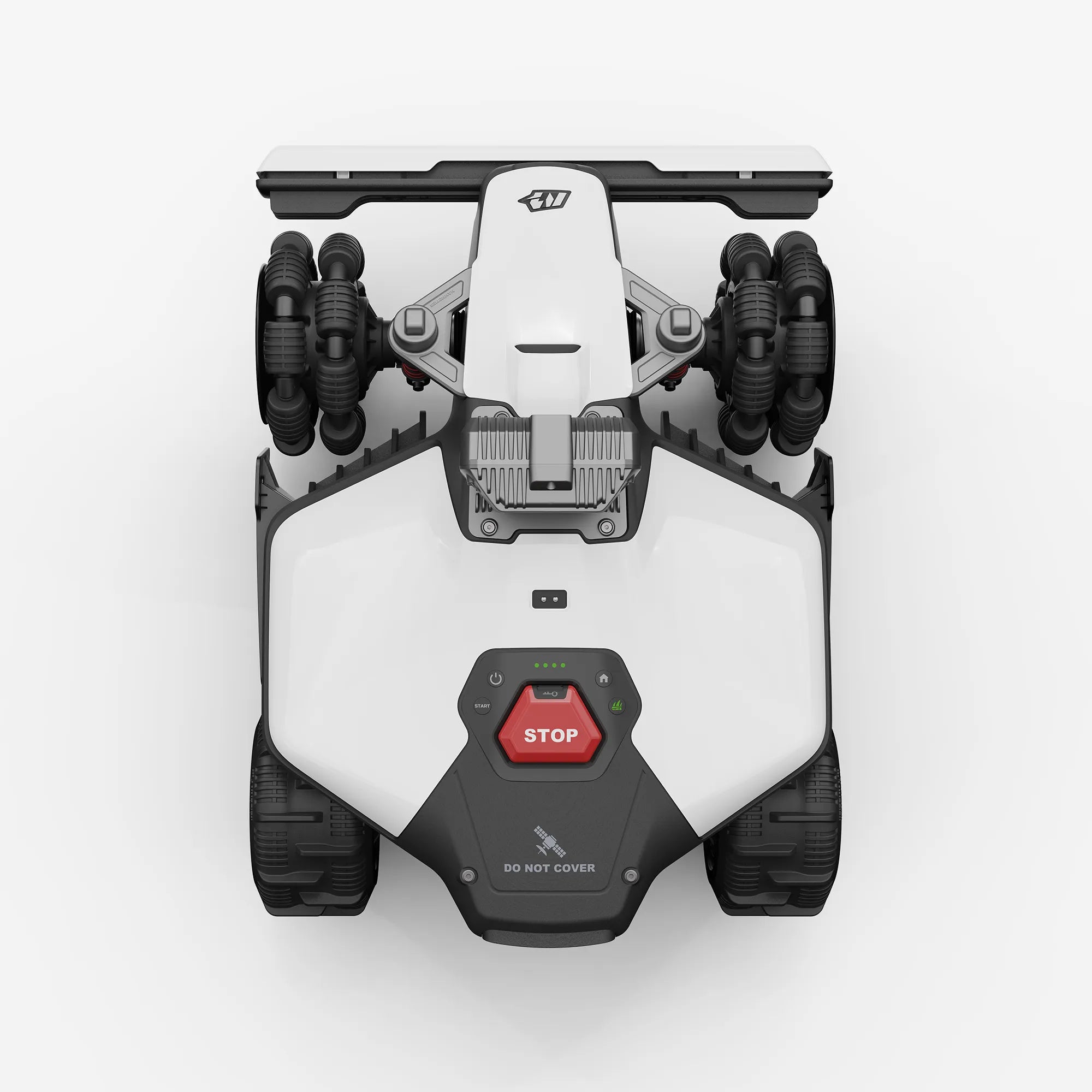 Robot tondeuse LUBA mini AWD LiDAR vue de dessus