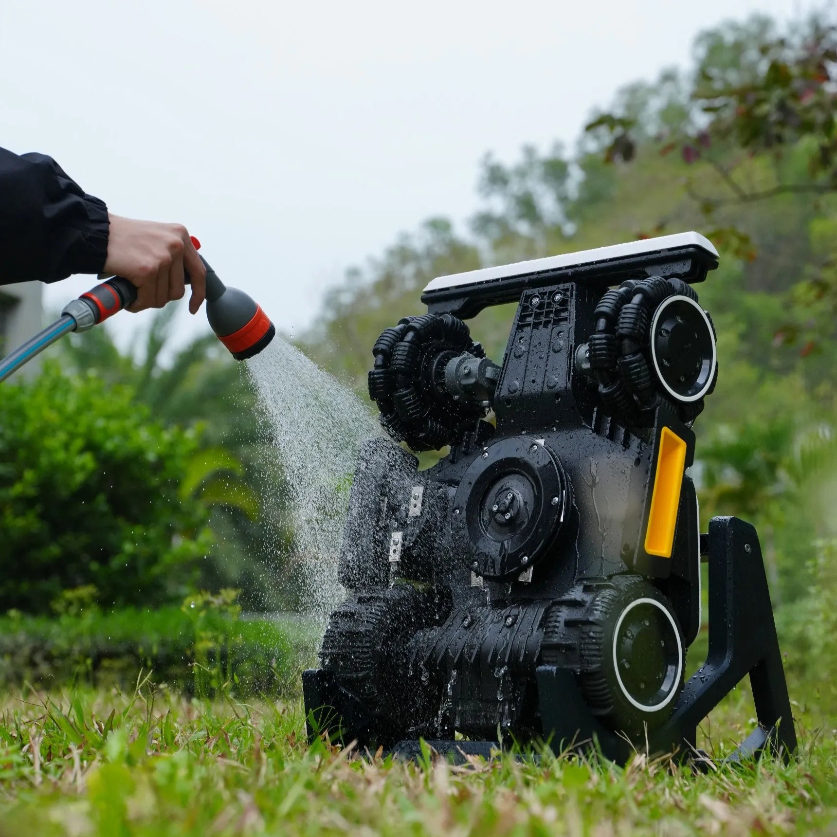 Support de lavage tondeuse