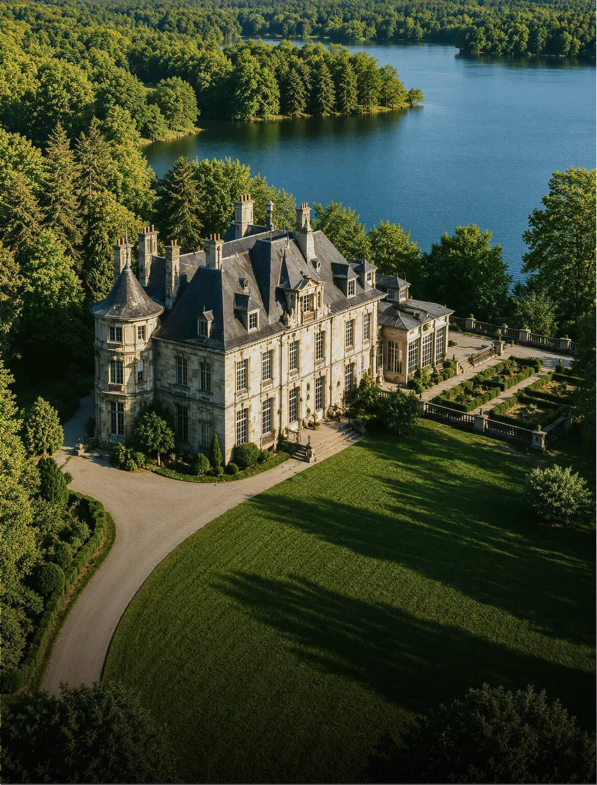 Pelouse d’une propriété privée