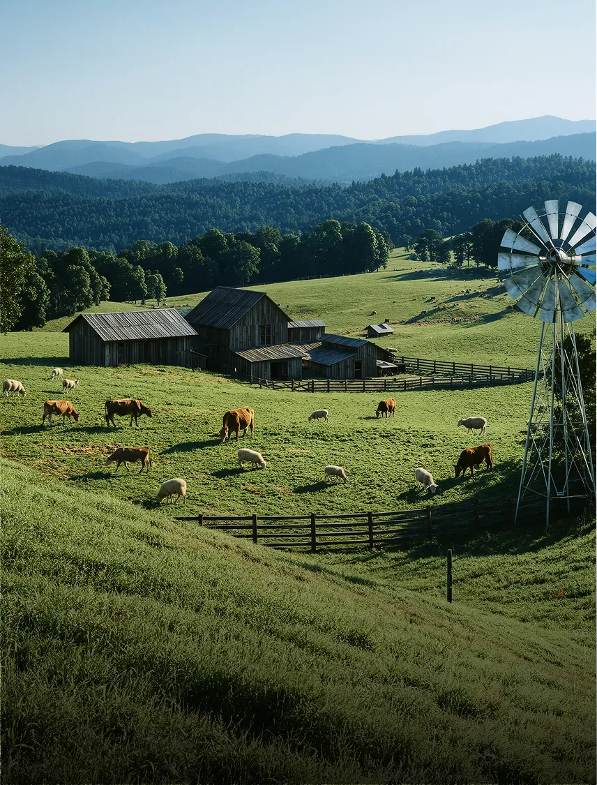 Paysage de ranch